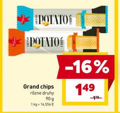 Grand chips rôzne druhy 90 g