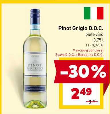 Pinot Grigio D.O.C. biele víno 0,75l