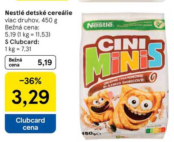 Nestlé detské cereálie viac druhov, 450 g