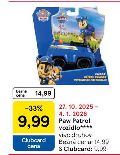 Paw Patrol vozidlo viac druhov