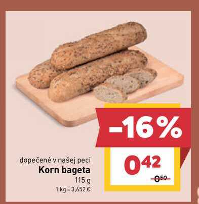 Korn bageta 115 g 