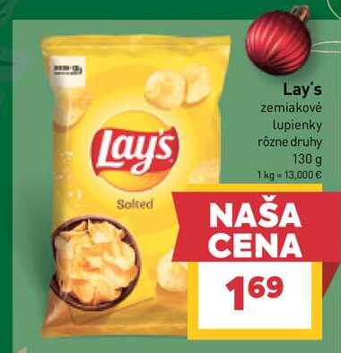 Lay's zemiakové lupienky rôzne druhy 130 g