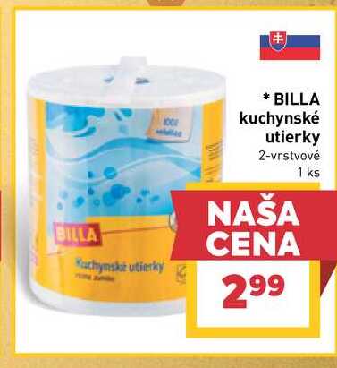 BILLA kuchynské utierky 2-vrstvové 1 ks 