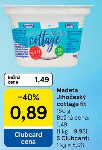 Madeta Jihočeský cottage fit 150 g