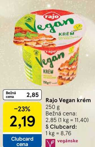 Rajo Vegan krém 250 g 