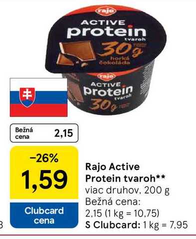 Rajo Active Protein tvaroh 200 g