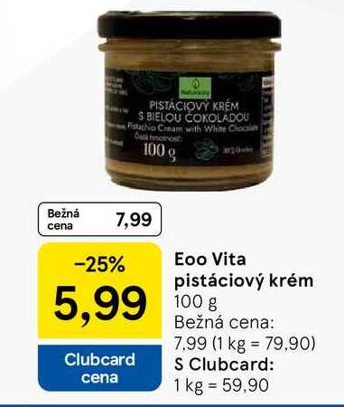 Eoo Vita pistáciový krém 100 g