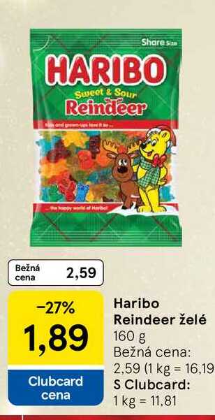 Haribo Reindeer želé 160 g 