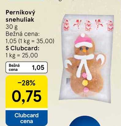 Perníkový snehuliak 30 g 