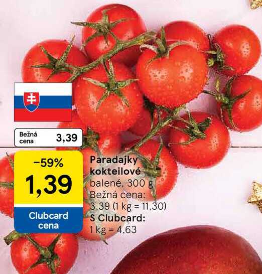 Paradajky kokteilové balené, 300 g