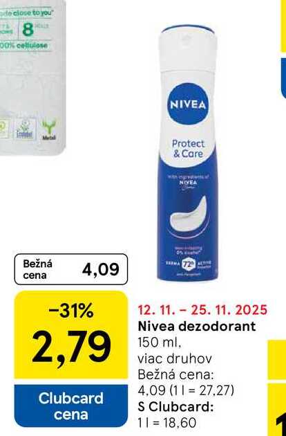 Nivea dezodorant 150 ml
