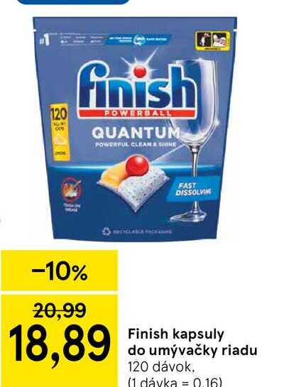 Finish kapsuly do umývačky riadu 120 dávok
