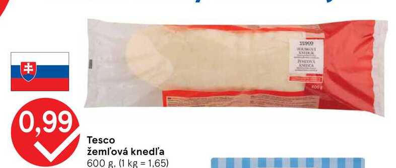 Tesco žemľová knedľ'a 600 g