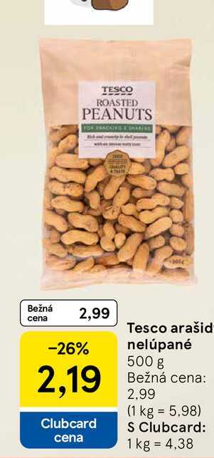 Tesco arašidy nelúpané 500 g
