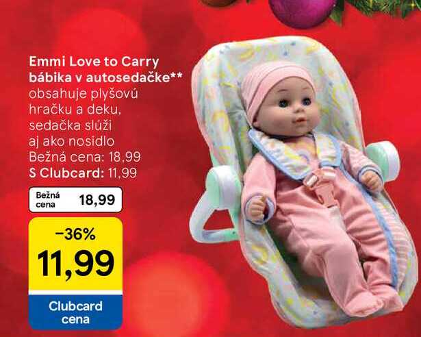 Emmi Love to Carry bábika v autosedačke