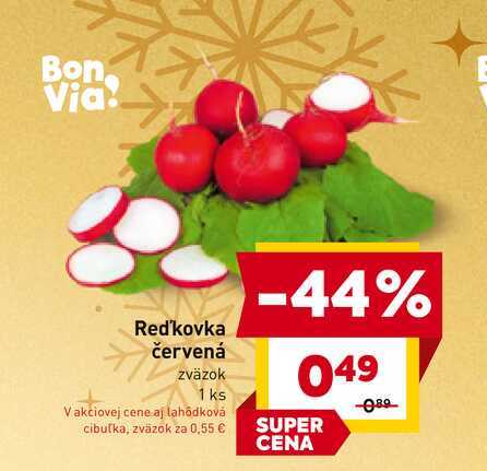 Reďkovka červená zväzok 1 ks 