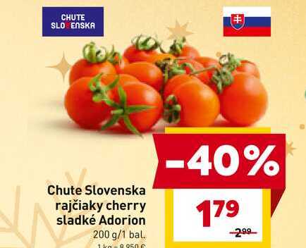 Chute Slovenska rajčiaky cherry sladké Adorion 200 g/1 bal. 