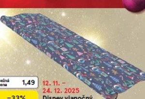 Disney vianočný baliaci papier