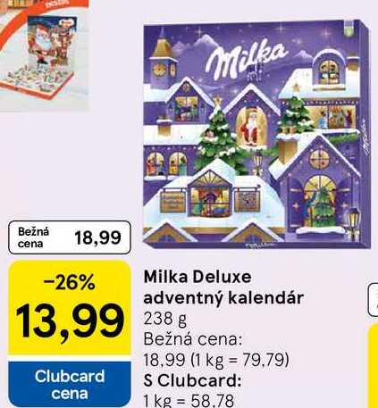 Milka Deluxe adventný kalendár 238g