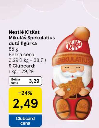 Nestlé KitKat Mikuláš Spekulatius dutá figúrka 85 g