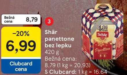 Shär panettone bez lepku 420 g