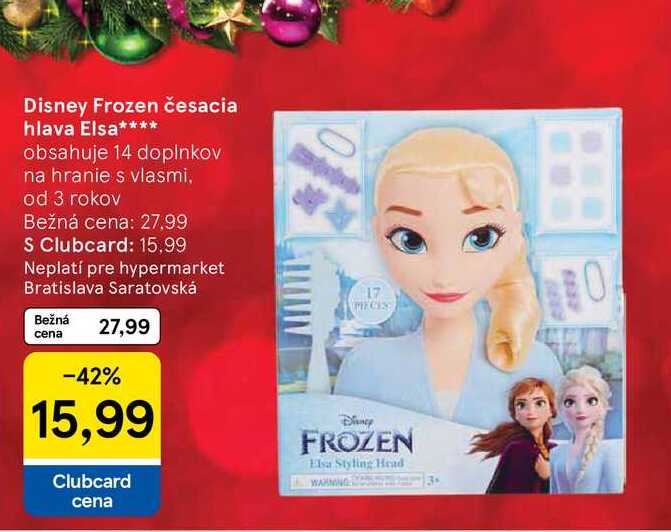 Disney Frozen česacia hlava Elsa