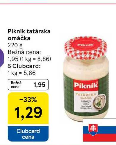Piknik tatárska omáčka 220 g 