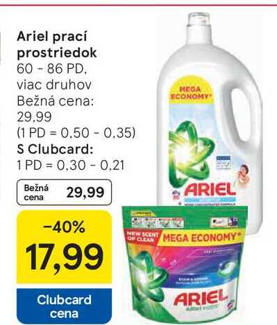 Ariel prací prostriedok 60 - 86 PD
