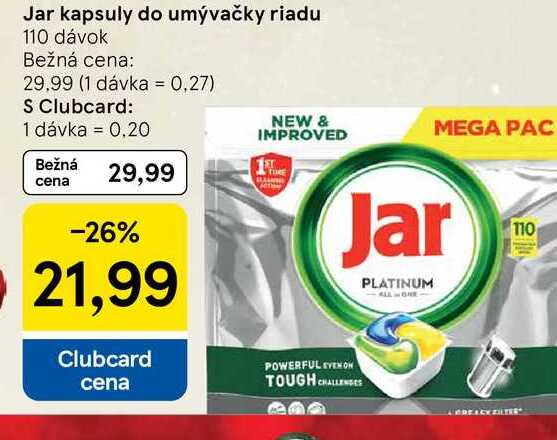 Jar kapsuly do umývačky riadu 110 dávok