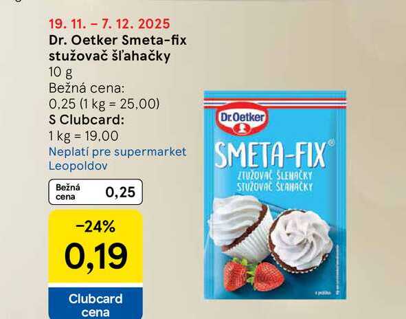 Dr. Oetker Smeta-fix stužovač šľahačky 10 g 