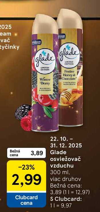 Glade osviežovač vzduchu 300 ml, viac druhov