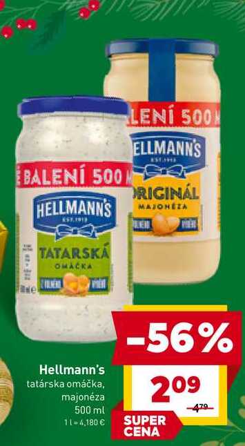 Hellmann's Tatárska omáčka 500 ml
