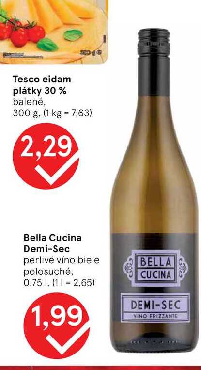Bella Cucina Demi-Sec perlivé víno biele polosuché 0,75 l