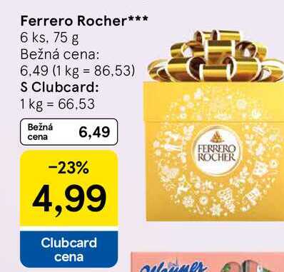 Ferrero Rocher 6 ks, 75 g
