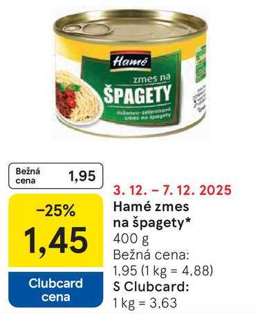 Hamé zmes na špagety 400 g