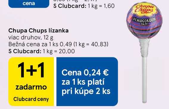 Chupa Chups lízanka viac druhov, 12 g