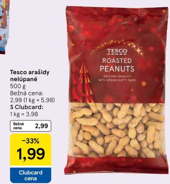 Tesco arašidy nelúpané 500 g 