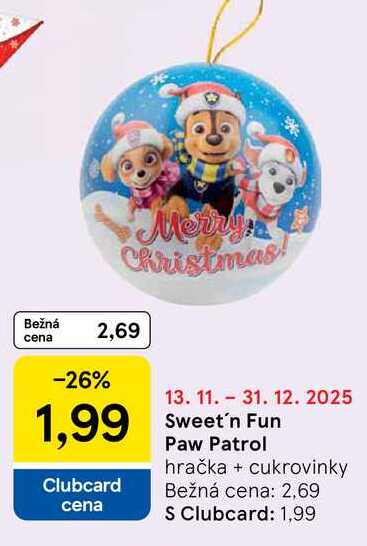 Sweet'n Fun Paw Patrol hračka + cukrovinky