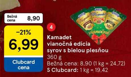 Kamadet vianočná edícia syrov s bielou plesňou 360 g