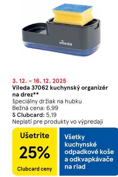 Vileda 37062 kuchynský organizér na drez
