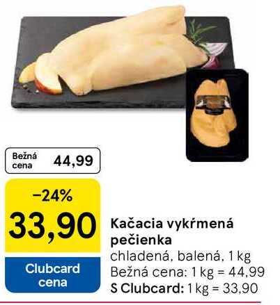 Kačacia vykŕmená pečienka chladená, balená, 1 kg 