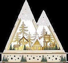 LED SVIETIACA DREVENÁ VIANOČNÁ KRAJINA