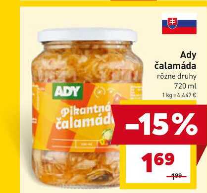 Ady Čalamáda rôzne druhy 720 ml 