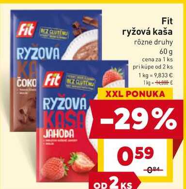 Fit ryžová kaša rôzne druhy 60 g