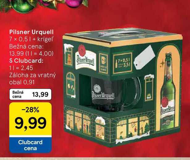 Pilsner Urquell 7 × 0,5l + krígeľ