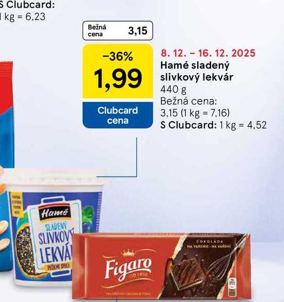 Hamé sladený slivkový lekvár 440 g 