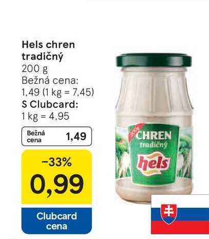 Hels chren tradičný 200 g
