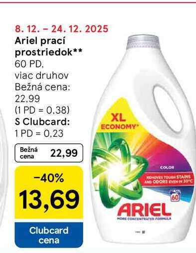 Ariel prací prostriedok 60 PD