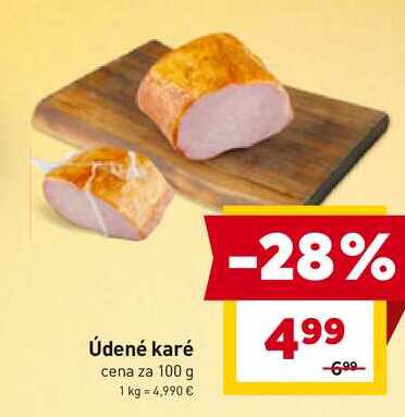 Údené karé cena za 100 g
