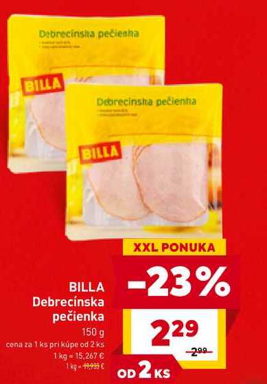 BILLA Debrecínska pečienka 150 g
